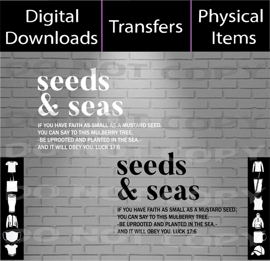 Seeds and Seas – Luke 17:6 Scripture SVG + PNG + Mockup | Faith-Based Digital Download