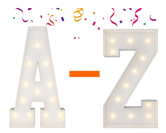 Marquee Letters (A-Z), Big Light Up Letters, Pre-cut, Large Letter, Anniversary Birthday Wedding Event Decorations