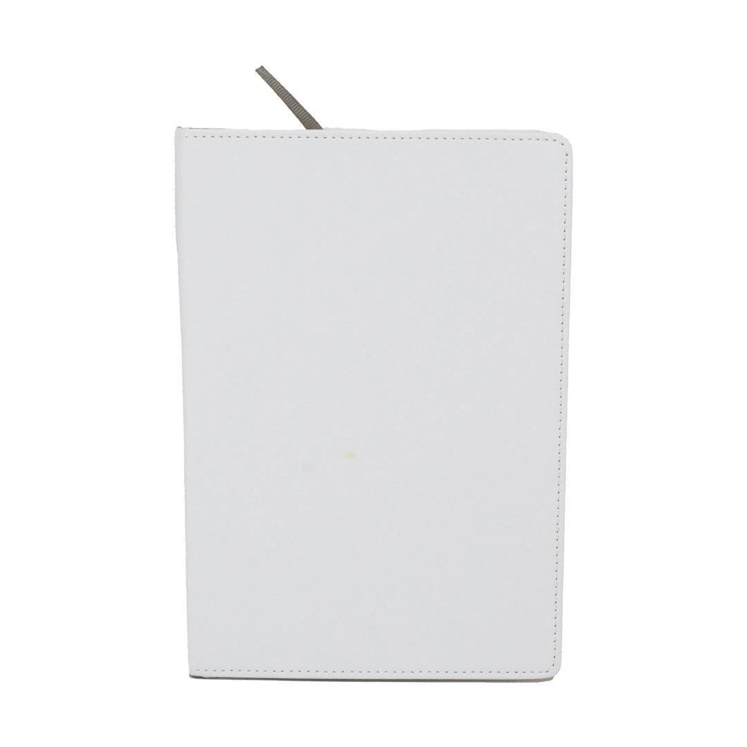 White Leather PU Sublimation Blank Journal, 8'' x 6'' (size A5)-100 Pages