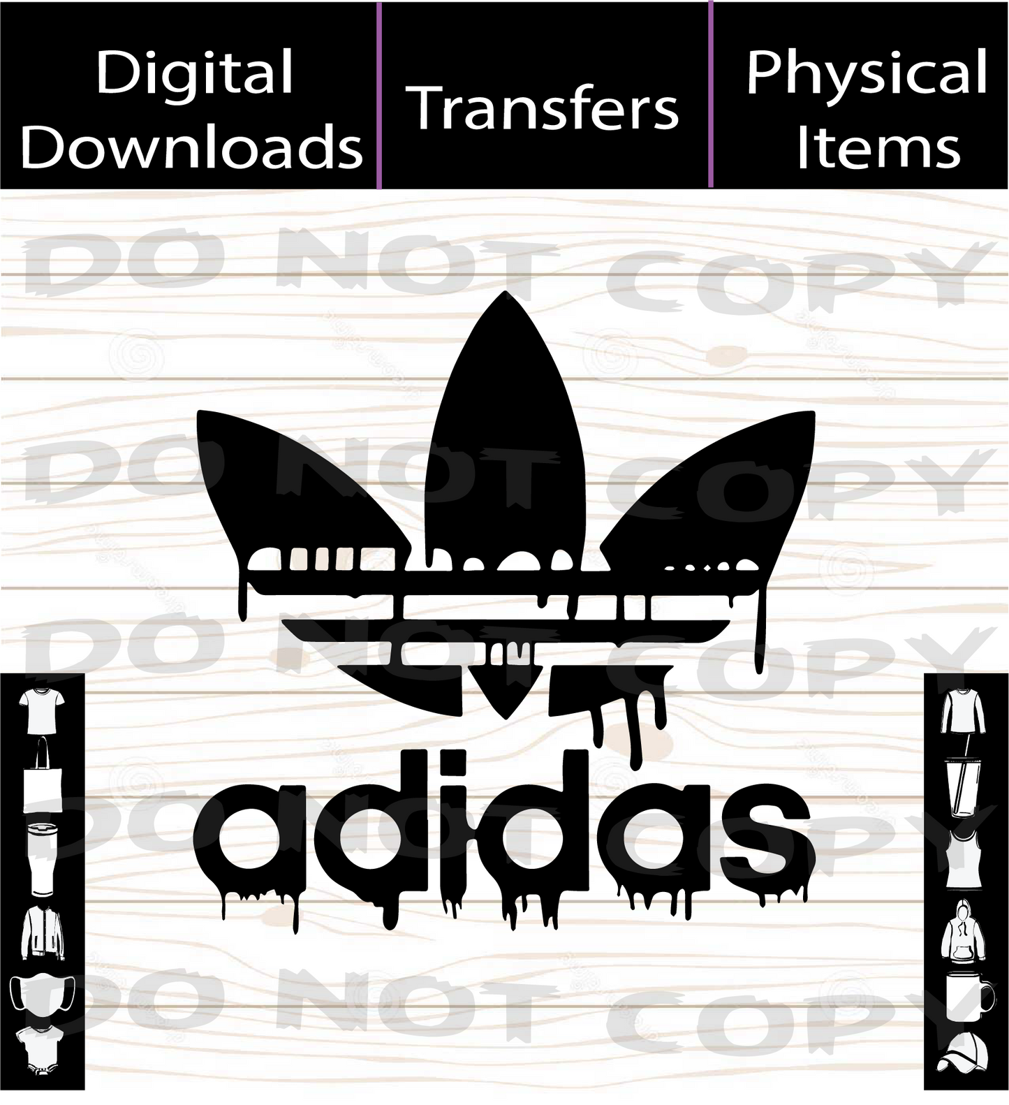 Adidas Dripping SVG | PNG | Mockup Design A Treasured Design LLC