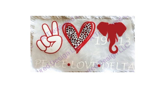 Peace Love Delta Design - Regular (Sticker) Vinyl & Heat Vinyl Transfers A Treasured Design LLC