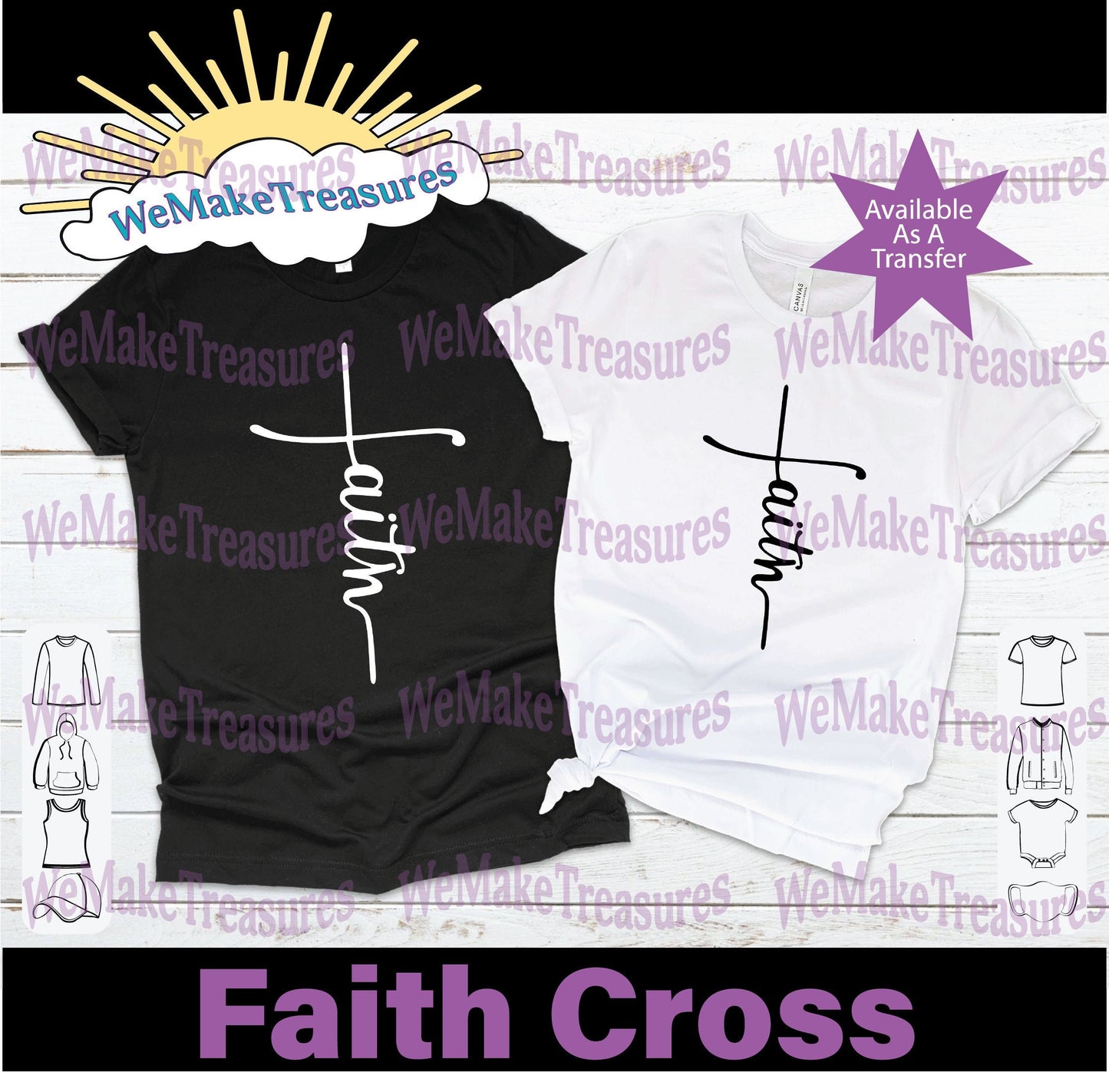 Faith Cross - SVG/PNG/Mockup Digital Download A Treasured Design LLC