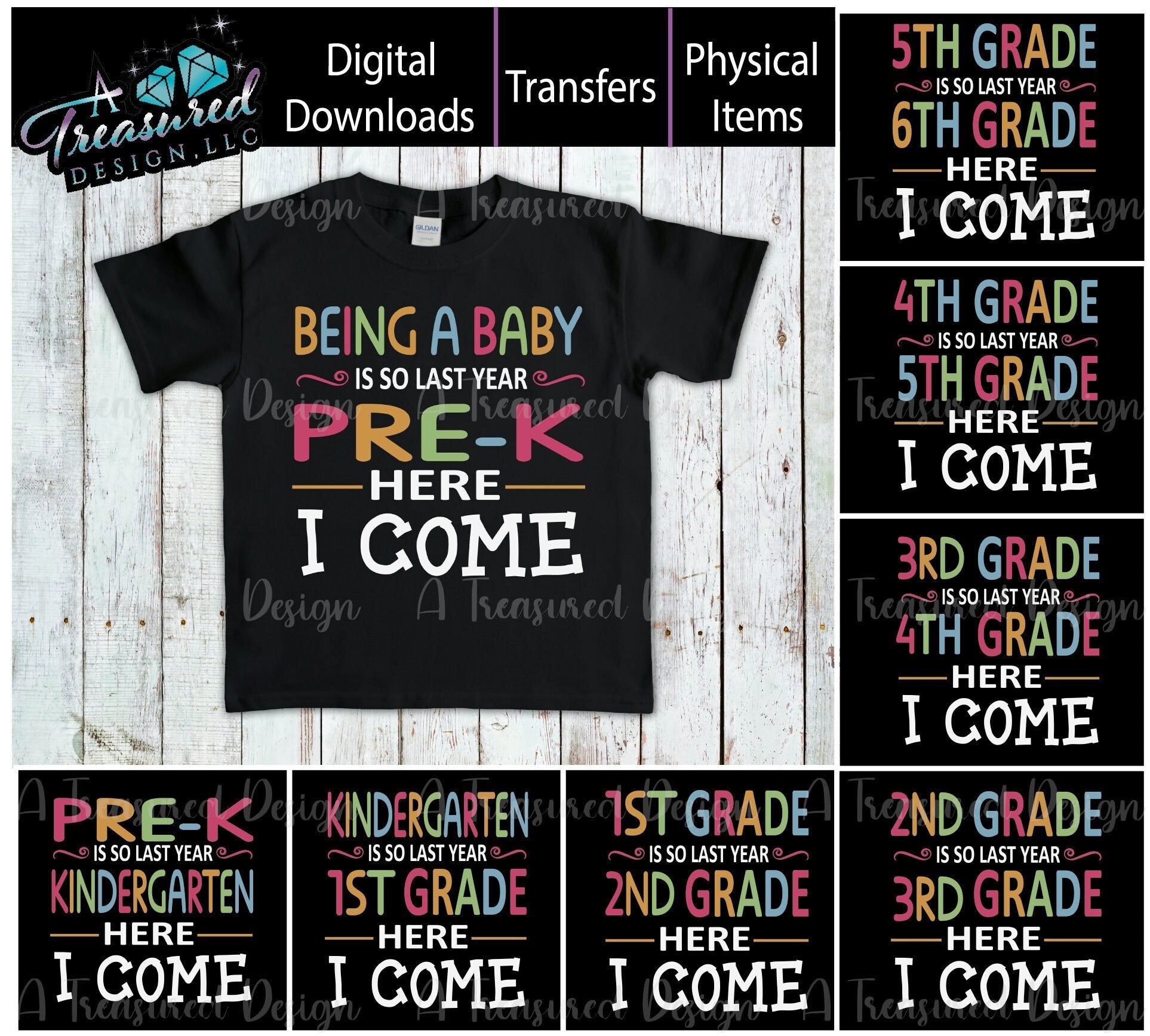 Here I Come Bundle - SVG/PNG/Mockup Digital Download A Treasured Design LLC