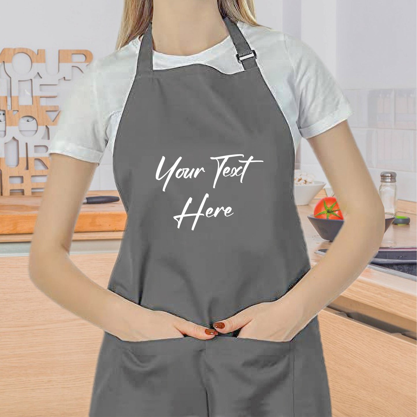 Custom Logo Apron, Personalized Apron, Custom Apron for Men, Apron With Pockets, Custom Kitchen Apron, Custom Bulk Apron, Apron for Women